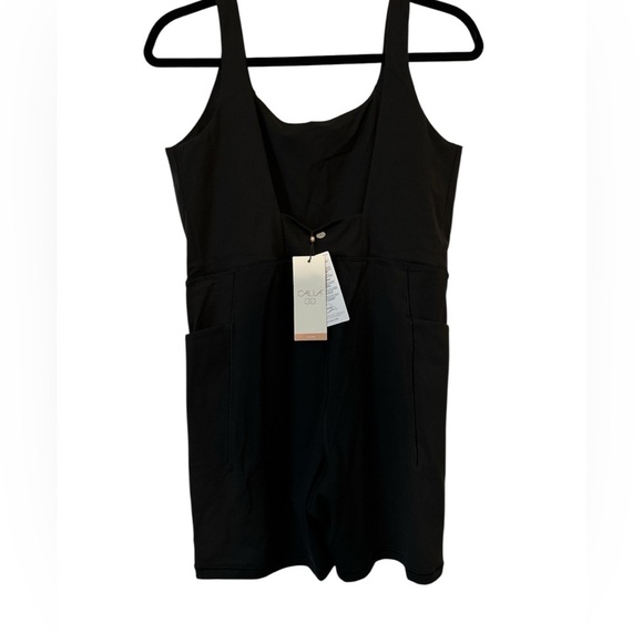 CALIA NWT Women's Inspire Short Bodysuit Workout 1 Piece Pure Black size M - Picture 3 of 7